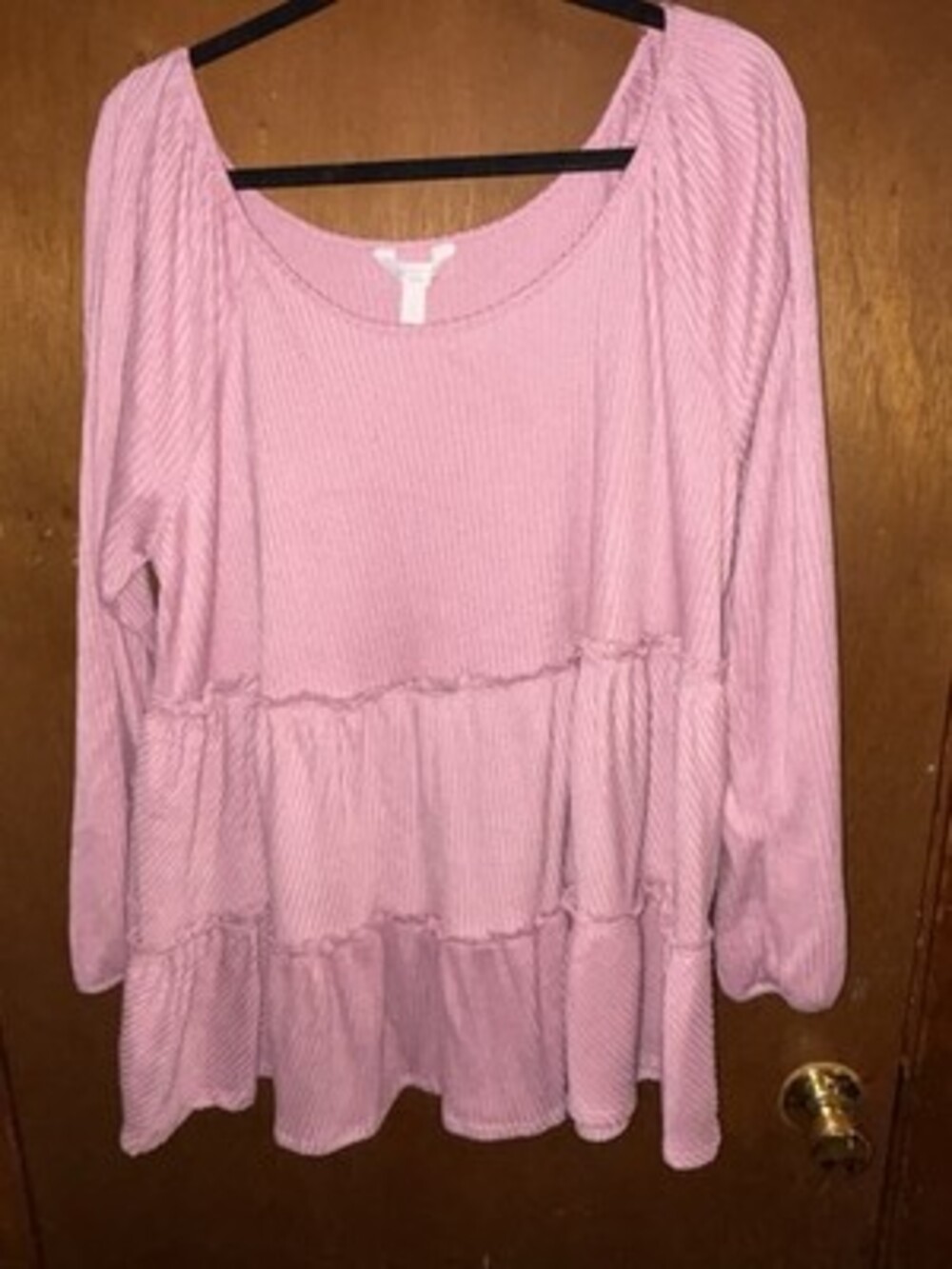 lauren conrad plus sized pink long sleeved top 1xl